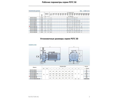 Насосный агрегат моноблочный фланцевый PURITY PSTC 50-200/110