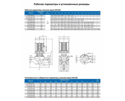 Циркуляционный насос In-Line PURITY PTD 100-15/2