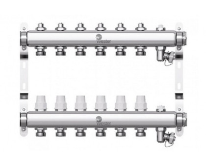 Коллектор нерж. Wester W903 1-3/4 в сборе на 6 выходов с 2 заглушками