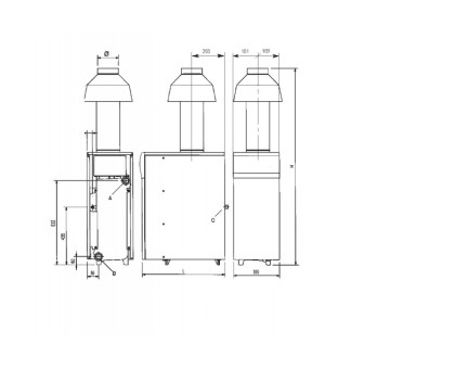 Дымовой колпак для котлов Baxi SLIM EF, диам. 200 мм