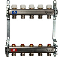 Коллектор из нержавеющей стали Stout без расходомеров 5 вых.